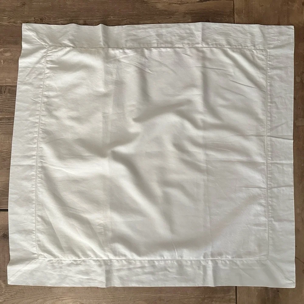 Portico luxury linens. Set of two ivory euro shams